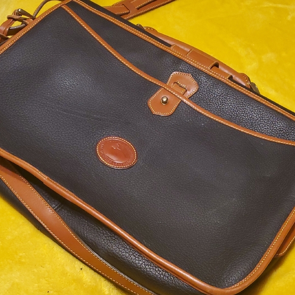 Dooney & Bourke Black and Tan Messenger Bag